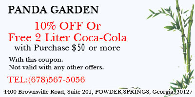 Panda Garden Special Coupon